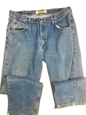 Wrangler Authentics Jeans Mens 34x32 Blue Straight Fit Classic Denim
